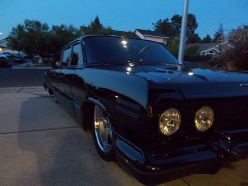 1963 impala wagon/bagged &amp; blacked/out !!