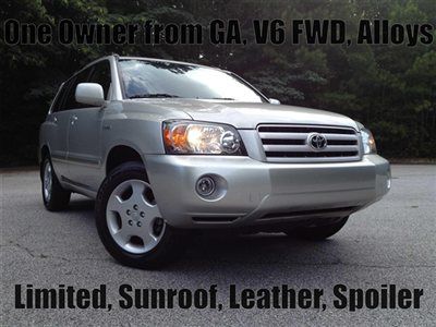 One owner from ga limited leather 3rd row sunroof navigation v6 fwd rear spoiler
