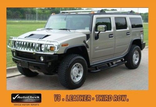 2003 hummer h2 power leather heated seats 3rd row seat texas clean carfax