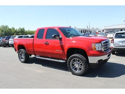 Sle truck 6.0l chevy 2500 hd leather 4x4 4wd sl finance clean used new red