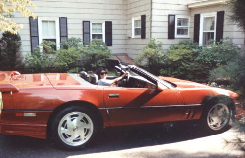 1987 c4 series dark rust red metallic corvette convertible