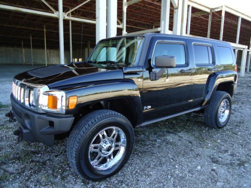 2007 hummer h3 4x4 awd black chrome wheels excellent condition