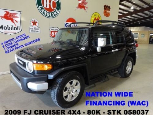 2009 fj cruiser 4x4,auto,back-up cam,cloth,6 disk cd,17in whls,80k,we finance!!