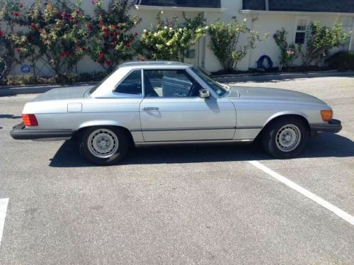 1985 mercedes-benz 380 sl-class silver convertible 8 cylinder automatic show car