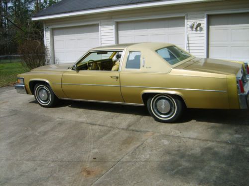 1977 cadillac coupe deville  sovreign gold one owner collectible