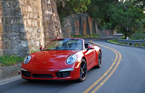 2013 porsche 911 carrera s cabriolet: 892 miles, factory paint-to-match peru red