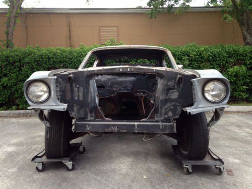 1967 ford mustang gt fastback s-code! rare find! rolling chassis. rest ready!