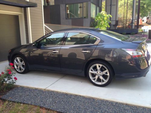 2012 nissan maxima gray sv w/ sport package, leather, navigation, spoiler, bose