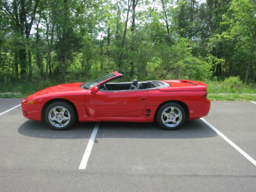 1995 mitsubishi 3000gt vr4 spyder convertible red  (in primo condition)