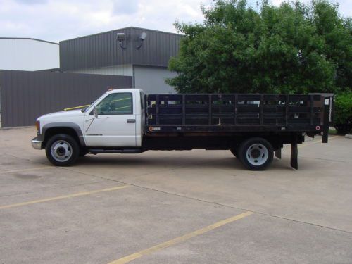 35k miles 3500hd 7.4l auto flatbed stakebed truck gov owned lift gate 75 pics
