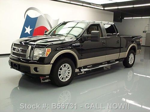 2010 ford f-150 lariat crew 4x4 leather side steps 78k texas direct auto