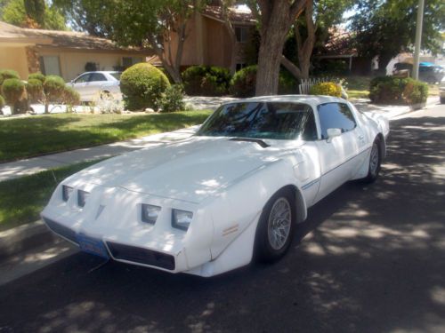 1981 pontiac trans am turbo - 4.9 liter california car - white/blue