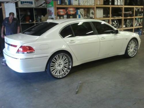 2003 bmw 745li sedan 24&#034; asanti white on white custom mesh grille