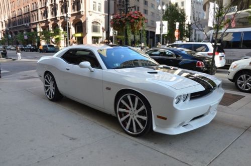 Msrp$51,295.00  ,12&#039; dodge challenger srt-8 392, white/black low miles 24&#034;velano