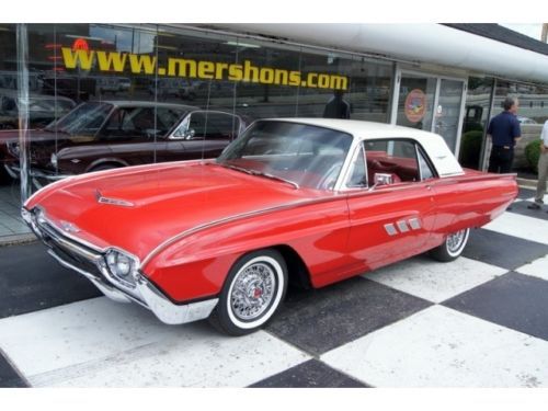 1963 ford thunderbird automatic tri-power red on red