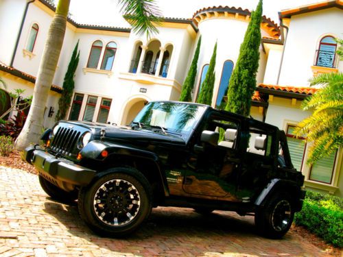Jeep wrangler~sahara~unlimited~new wheels &amp; tires~w@w~florida~no reserve!