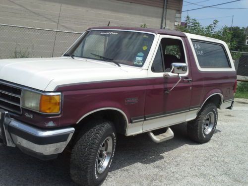 1989 ford bronco custom sport utility 2-door 5.0l