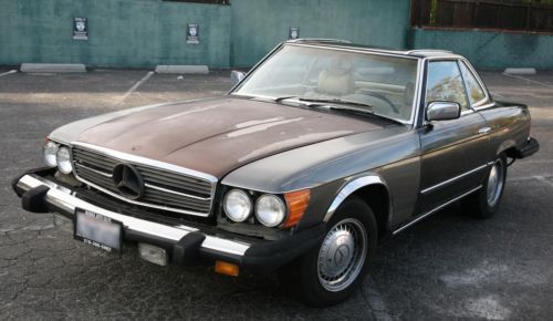 1978 450sl black convertible with hard top 140685 miles