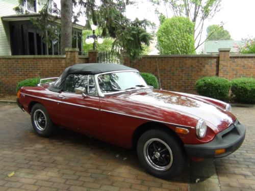1977 MGB Roadster Convertible Burgundy with Black Southern Car Drives Great!, US $5,995.00, image 4