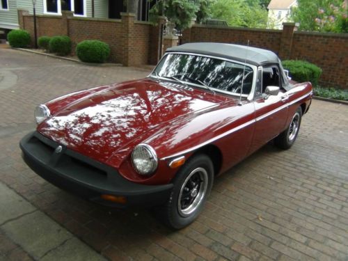 1977 MGB Roadster Convertible Burgundy with Black Southern Car Drives Great!, US $5,995.00, image 10