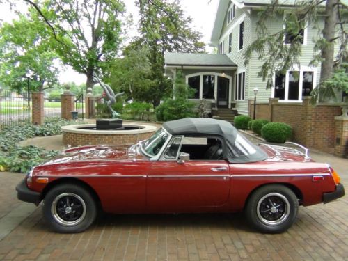 1977 MGB Roadster Convertible Burgundy with Black Southern Car Drives Great!, US $5,995.00, image 11