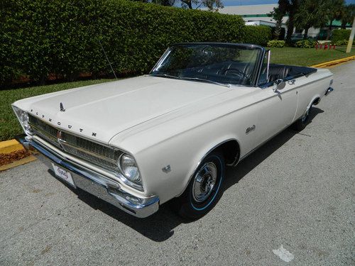 1965 plymouth satellite convertible factory a/c pw ps pb 318 auto 7955 miles!!!