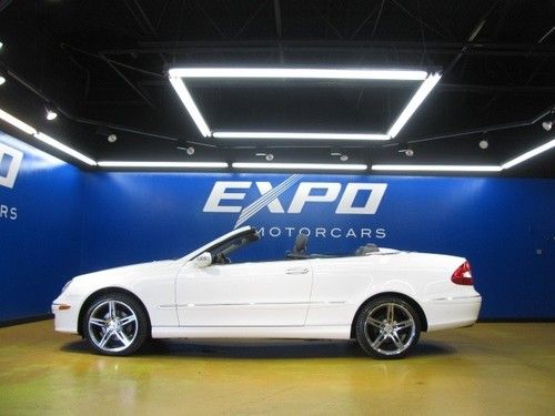 Mercedes-benz clk350 convertible blue power soft top 18 inch wheels wood trim