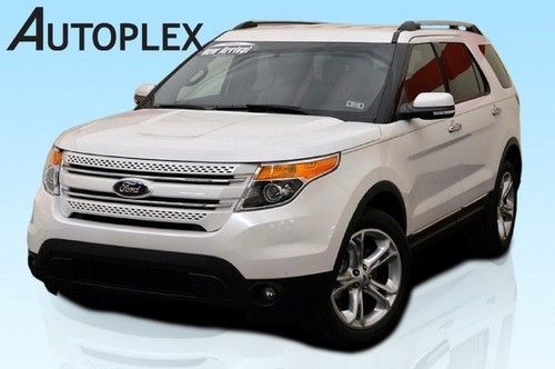 2013 ford explorer limited 4x4! white platinum! sync rear camera 4wd!