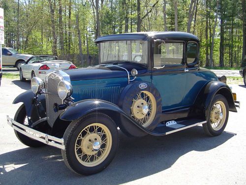 1930 FORD MODEL A COUPE DELUX ORIGINAL RESTORE, NUMBERS MATCHING ,  RUMBLE SEAT, image 1