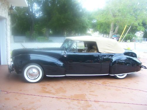 Beautiful black emerald paint,all original steel body 1940 lincoln cabriolet