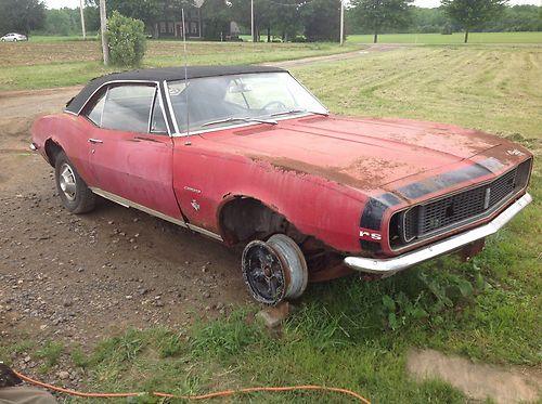 1967 camaro rs 1 owner protecto plate project 62k miles fold down seat 68 69