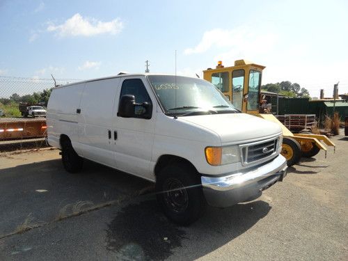 2006 white ford e350 van rear partitions one owner