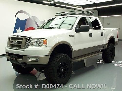 2005 ford f150 crew king ranch 4x4 lifted htd seats 77k texas direct auto