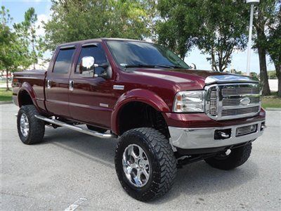 Lifted 4x4 lariat leather diesel 20s alloys crew short xnice truck fl