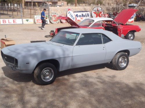 1969 camaro rs/ss very nice solid california project car body green/white a/c