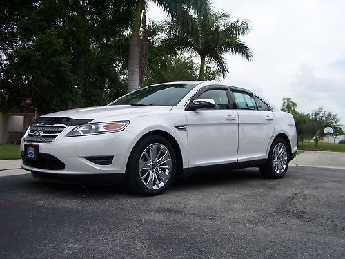 2010 ford taurus awd limited navigation ac seats all wheel drive pearl white +++