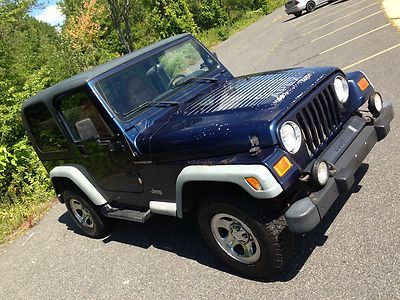 2002 jeep wrangler x 'apex' 6cyl great-running-hardtop-full glass 6cyl.nr.20mpg