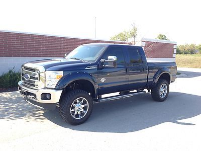 500 miles 4x4 4wd diesel lifted 4" blue black camera bluetooth crew cab bds fuel