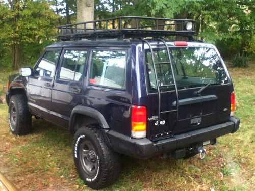 1998 lifted jeep cherokee offroad tires custom roof rack&amp;ladder great project xj