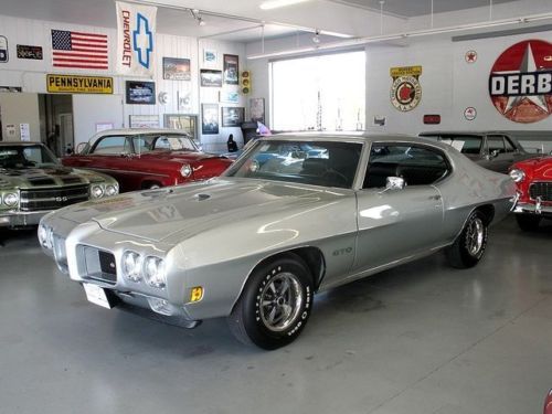 1970 pontiac gto, phs documented, rare to find factory silver, runs strong