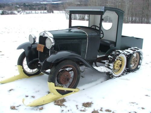 1930 ford pickup snowmobile - runs great!!!! no reserve -- ready to play today!