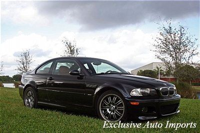2003 bmw e46 m3 coupe 6-speed manual carbon black on cinnamon interior rare wow!