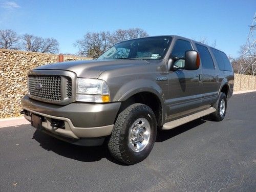 04 excursion limited 4wd diesel loaded dvd/tv quadseats leather 1txowner!