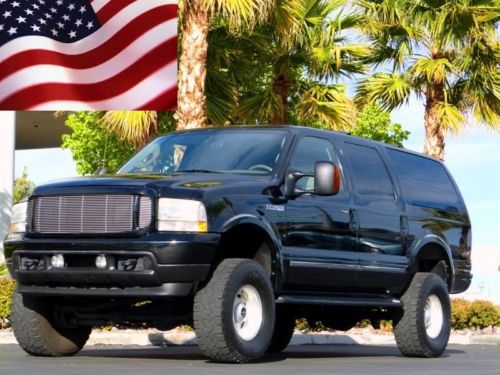 2004 excursion limited diesel 4x4 lifted dvd 3rd seat clean vehicle runs strong