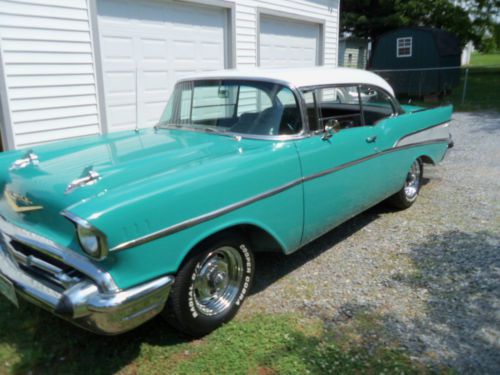 1957 chevy 210 great condition bel air trim factory engine
