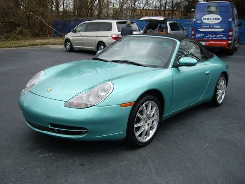 2000 porsche 911 carrera 4 * all wheel drive * navi * cabriolet * rare green met