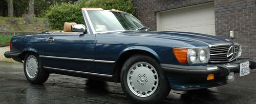 1987 mercedes benz 560sl convertible lo miles diamond metallic blue garage kept