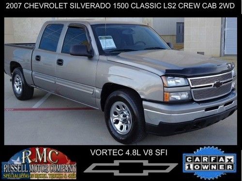 07 chevy crew cab 4.8l one owner pick up truck 2wd gray-stone metallic