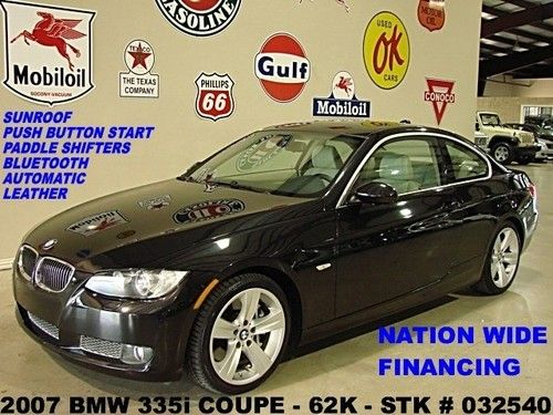 2007 335i coupe,turbocharged,sunroof,leather,bluetooth,18in whls,62k,we finance!
