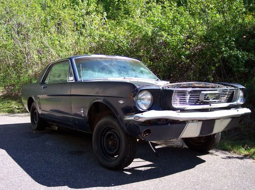 1965 ford mustang coupe project california rust free body (factory 289, stick)